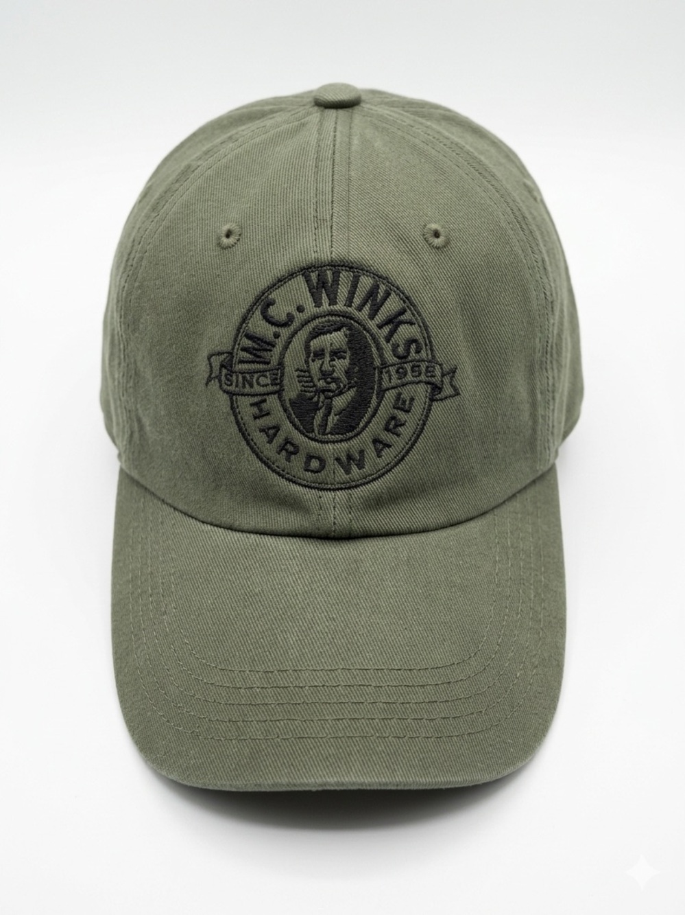 W.C. WINKS HARDWARE 2014 Olive Green Cotton Dad Hat Cap Adjustable